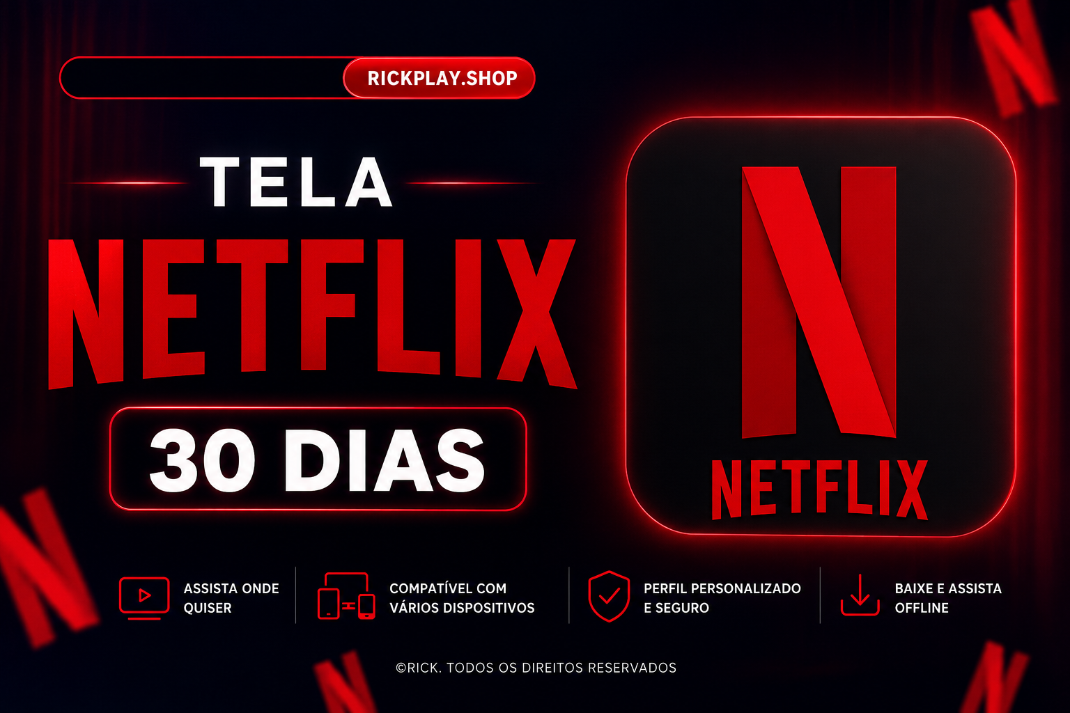 netflix - 1 perfil Plano premium - entrega instantânea