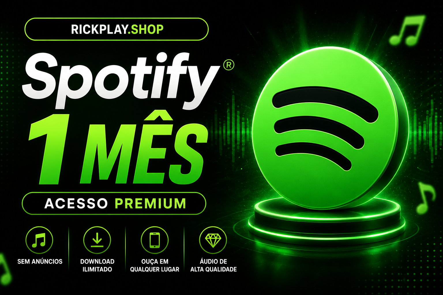 Spotify 1 Meses - entrega em ate 24h